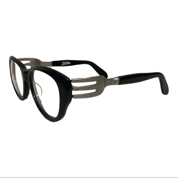 Jean Paul Gaultier Other - Vintage Jean Paul Gaultier JPG 56-3271 Silver Fork Temple Black Sunglasses